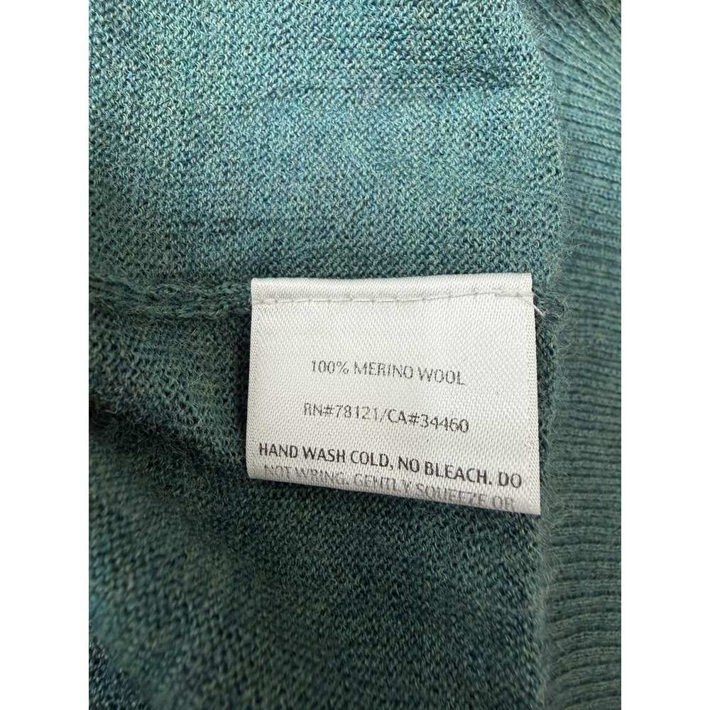 Eileen Fisher Green Merino Wool Open Front Cardigan Sweater Womens Medium R1JM-2 - Picture 12 of 14